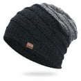 thumbnail image 1 of Dyfzdhu Knit Beanie Warm Thick Lined Hat Mens Winter Skull Cap Unisex Black, 1 of 3