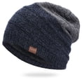 thumbnail image 1 of Dyfzdhu Knit Beanie Warm Thick Lined Hat Mens Winter Skull Cap Unisex Blue, 1 of 3