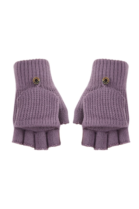 Knit Gloves Jacquard Mesh Women'S Knitted Plus Velvet Thickened Autumn And Warm Pattern (Adult ) Winter Gloves