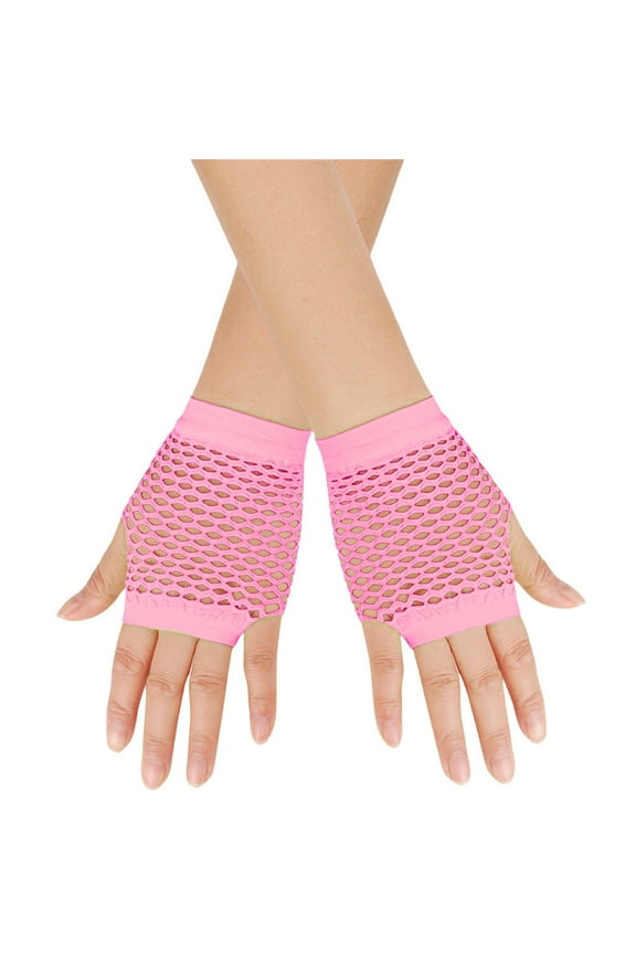 Knit Gloves Short Fishnet Fingerless For Women Fish Net Mesh Goth 80s Scene Accessories Winter Gloves