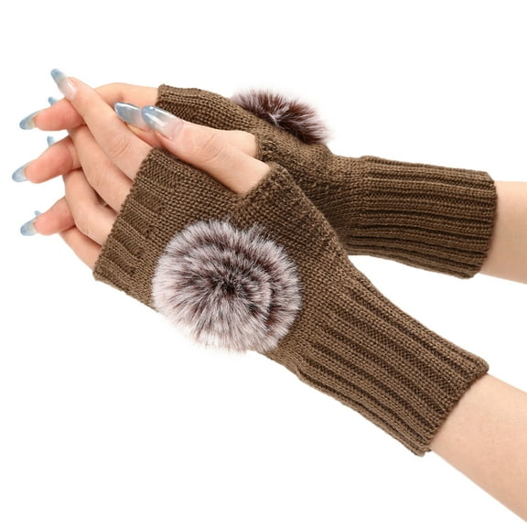 Dyfzdhu Knit Gloves Warm Glove Windproof Elastic Texting Black Women Warm Lined Warm Thermal Outdoor For Women Winter Gloves