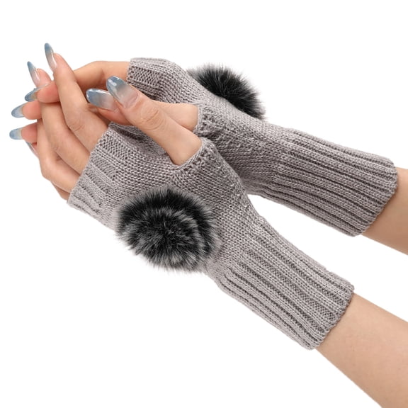 Dyfzdhu Knit Gloves Warm Glove Windproof Elastic Texting Black Women Warm Lined Warm Thermal Outdoor For Women Winter Gloves
