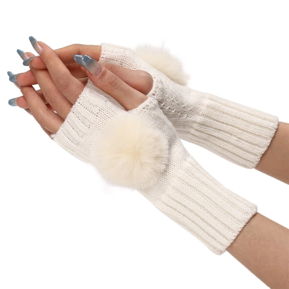 Dyfzdhu Knit Gloves Warm Glove Windproof Elastic Texting Black Women Warm Lined Warm Thermal Outdoor For Women Winter Gloves
