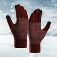 thumbnail image 1 of Dyfzdhu Knitted Gloves Fall Winter Fleece Thickened Gloves Warm Touchscreen Outdoor Wool Gloves Red, 1 of 3