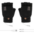thumbnail image 1 of Dyfzdhu Laptop Women Men USB Heated Mitten Full&Half Finger Winter Warm Knit Hand Gloves Black, 1 of 6