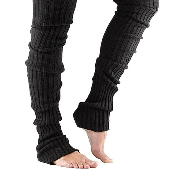 Dyfzdhu Leg Warmer Women Thigh High Tie Cable Knit Crochet Long Boot Socks Yoga Leg