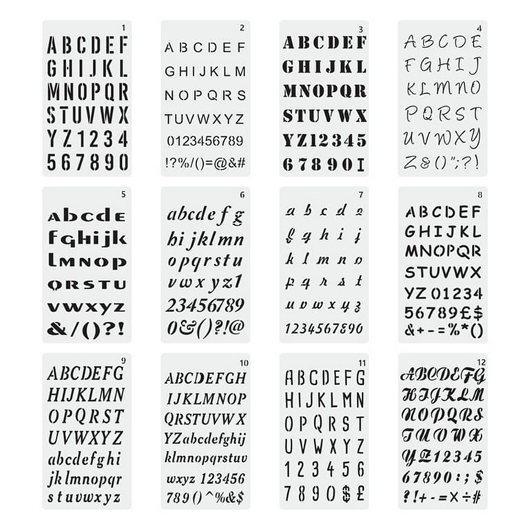 Dyfzdhu Letter Stencils 12 Pack 4 X 7 Inch Alphabet Letter Stencil Engraved Hollow Template - Walmart.com dyfzdhu-letter-stencils-12-pack-4-x-7-inch-alphabet-letter-stencil-engraved-hollow-template-walmart-com