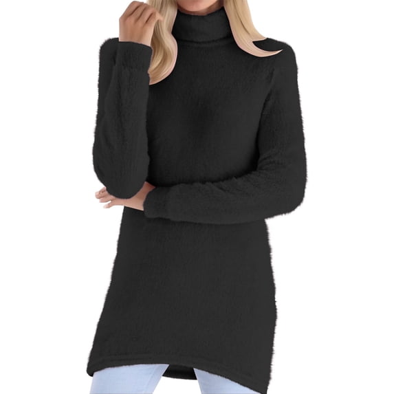 Dyfzdhu Long Sleeve Shirts For Women Fashionable Long Sleeve Pullovers Loose Fuzzy Jumper Sweater Womens Blouses