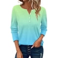 thumbnail image 1 of Dyfzdhu Long Sleeve T-shirt For Women Button Long Sleeve T Shirt Round Neck Casual Tunic Top Casual Top, 1 of 5