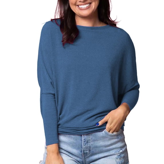 Dyfzdhu Long Sleeve T-shirt For Women Long Sleeve Tops Crewneck Oversized Shirts Tshirts Fall Outfits Tunic Tops Fashion Clothes Casual Top