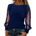thumbnail image 1 of Dyfzdhu Long Sleeve T-shirt For Women Long Sleeved Loose Round Neck Casual Loose T Shirt Top Casual Top, 1 of 4