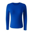 thumbnail image 1 of Dyfzdhu Long Sleeve T-shirt For Women Spring And Pure Color Stripes High Elastic Long Sleeved Undershirt Top Casual Top, 1 of 5