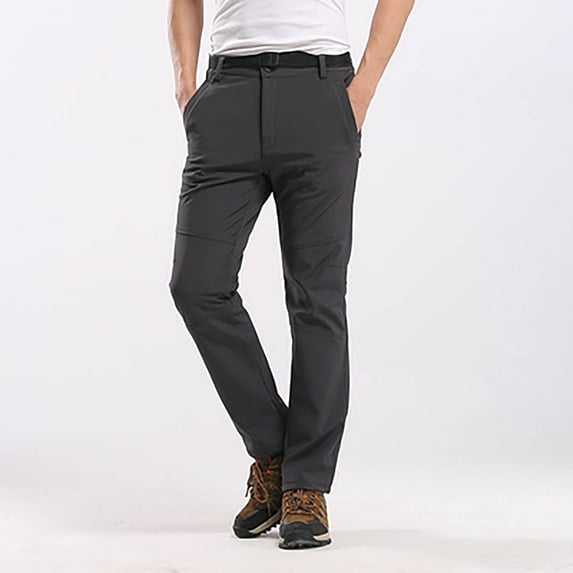 Dyfzdhu Men Rain Pants Water Proof Warm Windproof Outdoor Pants Hiking Fishing Raincoat Grey