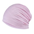 thumbnail image 1 of Dyfzdhu Men Soild India Stretch Drawstring Hat Wool Knitting Hair Loss Head Scarf Wrap Pink, 1 of 2