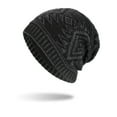 thumbnail image 1 of Dyfzdhu Men Unisex Outdoor Hat Knitting Winter Plush Warm Knit Black, 1 of 6