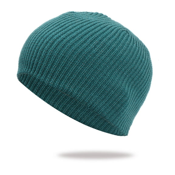 Dyfzdhu Men Women Baggy Warm Crochet Winter Knit Ski Beanie Skull Slouchy Caps Hat Blue