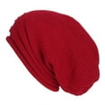 thumbnail image 1 of Dyfzdhu Men Women Baggy Warm Crochet Winter Wool Knit Ski Beanie Skull Slouchy Caps Hat Red, 1 of 1