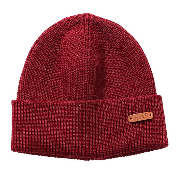 Dyfzdhu Men Women Baggy Warm Crochet Winter Wool Knit Ski Beanie Skull Slouchy Caps Hat Red