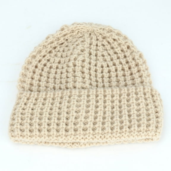 Dyfzdhu Men Women Caps Hat Slouchy Warm Knit Baggy Crochet Ski Winter Baseball Beige