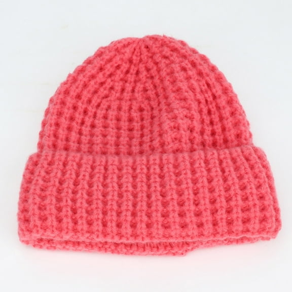 Dyfzdhu Men Women Caps Hat Slouchy Warm Knit Baggy Crochet Ski Winter Baseball Pink