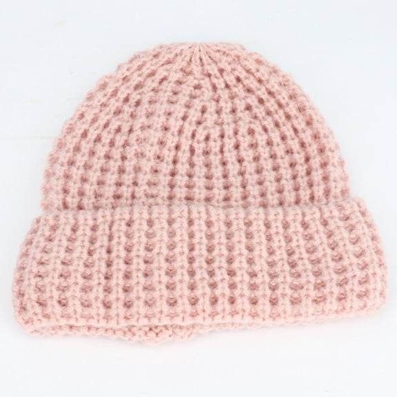 Dyfzdhu Men Women Caps Hat Slouchy Warm Knit Baggy Crochet Ski Winter Baseball Pink