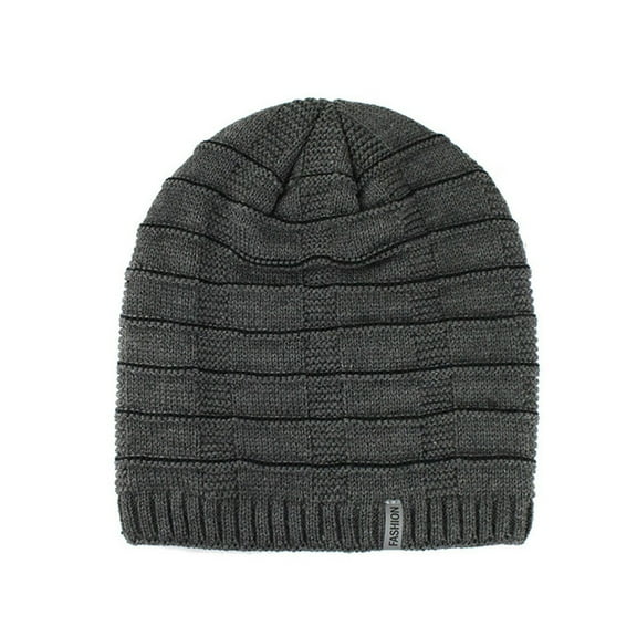 Dyfzdhu Men Women Winter Trendy Warm Oversized Chunky Baggy Stretchy Slouchy Skully Hat Gray