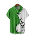 Dyfzdhu Mens Shirts Short Sleeve Button Down Shirts Color Block Musical