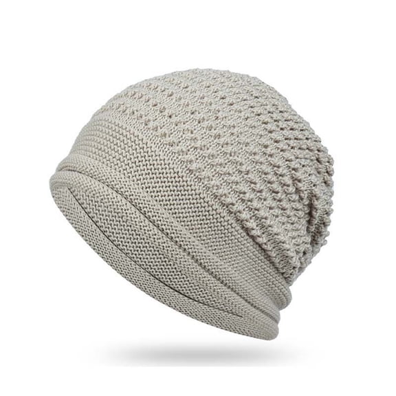 Dyfzdhu Mens Women Winter Hat Cold Weather Hood Outdoor Sports Windproof Knit Cap Beige
