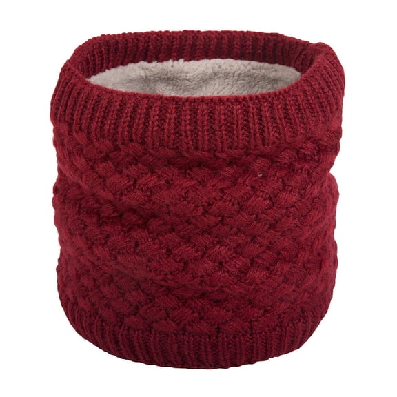 Dyfzdhu Neck Scarf Lovers Winter Solid Line Patchwork Warm Knit Cowl Neck Cotton Scarf Shawl Ring Scarf For Women