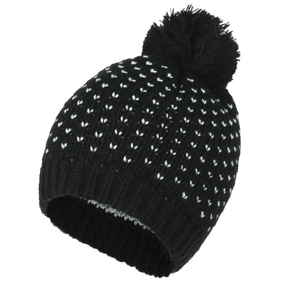 Dyfzdhu Outdoor Winter Adult Neutral Keep Warm Hats Pineapple Knitted Woolen Hat Black