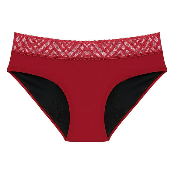 Dyfzdhu Period Underwear for Women Solid High Waisted Absorbency Cotton Briefs Comfortable Leakproof Panties Plus Size, XS-6XL