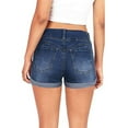 thumbnail image 1 of Dyfzdhu Plus Size Womens Denim Shorts High Waisted Distressed Ripped Jean Shorts Stretch Summer Shorts with Pockets Blue, 1 of 4