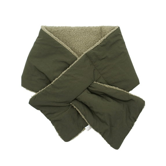 Dyfzdhu Scarf For Women Fashion Men And Winter Solid Color Neck Windproof Warm Lamb Fleece