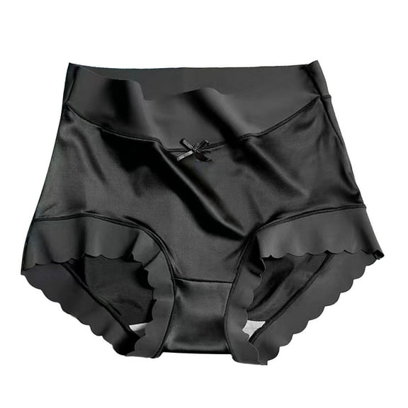 Dyfzdhu Seamless Underwear for Women Premium Satin Ice Silk High Waist Panties Shaping Briefs Pantie Panties Briefs