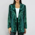 thumbnail image 1 of Dyfzdhu Sequin Blazers For Women Long Sleeve Solid Color Shiny Party Suit Jacket Plus Size, Green S, 1 of 8