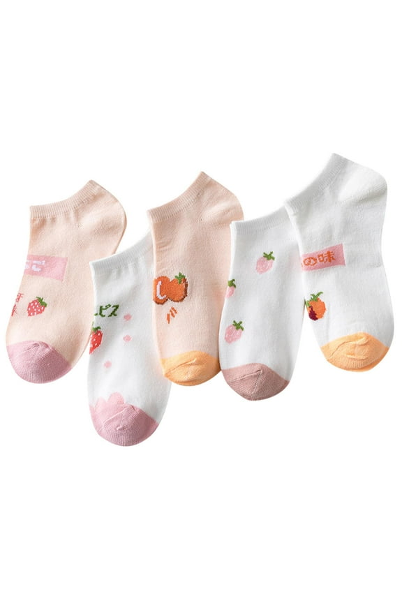 Socks For Women Fashion Slippers New Pattern Cute Strawberry Pattern Comfortable Breathable Womens Socks