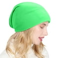 thumbnail image 1 of Dyfzdhu Spring Cotton Slouchy for Men Women Warm Winter Hats Ski Green, 1 of 3