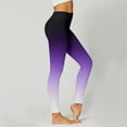 thumbnail image 1 of Dyfzdhu Stretchy Yoga Pants For Women Gradient Printed Leggings High Waist Workout Running Sports Tights Lift Yoga Pants Purple L, 1 of 4