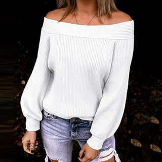 White Off Shoulder Sweater White Off Shoulder Sweater
