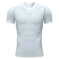 thumbnail image 1 of Dyfzdhu T Shirts for Men Compression Short Sleeve Base Layer Athletic Undershirt Gear Workout Shirt White, 1 of 5