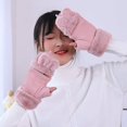 thumbnail image 1 of Dyfzdhu Thermal Gloves For Womens Warm Suede Gloves Elastic Cuff Winter Gloves Warm Lined Gloves Pink, 1 of 5