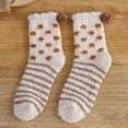thumbnail image 1 of Dyfzdhu Thermal Socks For Womens Coral Socks Stripe Socks Colorful Lightweight Socks Casual Socks Winter Socks, 1 of 6