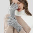 thumbnail image 1 of Dyfzdhu Thickened Warm Lengthened Wrist Knitted Fried Dough Twist Stereoscopic Screen Gloves In Winter, 1 of 4