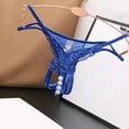 thumbnail image 1 of Dyfzdhu Thongs for Women Embroidered Butterfly Pearl Beads Massage Thong Low Rise Crotchless Panties, 1 of 3