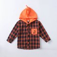 thumbnail image 1 of Dyfzdhu Toddler Boys Long Sleeve Plaid Graphic Tops Shirt Coat Hoodie Set for Children, 1 of 8