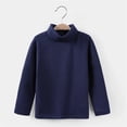 thumbnail image 1 of Dyfzdhu Toddler Children Turtleneck Top Girls Boys Solid Color Long Sleeve T-shirt 3-10Y, 1 of 4