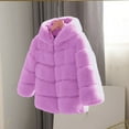 thumbnail image 1 of Dyfzdhu Toddler Girls Jacket Fall Fashionable Winter Infant Kids Fleece Collar Soild Jackets Warm Hooded Woolen Coats, 1 of 3