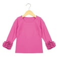 thumbnail image 1 of Dyfzdhu Toddler Girls Solid Color Basic Top Lace Long Sleeve Casual Loose Crew Neck T-shirt 1-8Y, 1 of 4