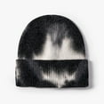 thumbnail image 1 of Dyfzdhu Unisex Fashion Casual Tie-Dye Printed Woolen Hat Warm Outdoor Knitted Black, 1 of 2