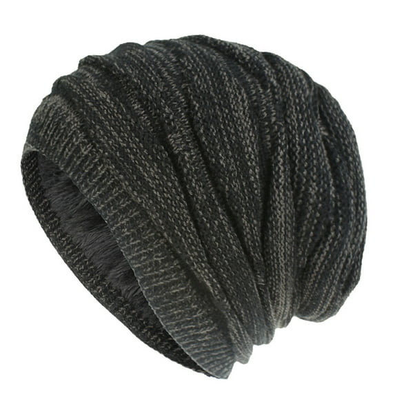 Dyfzdhu Unisex Skiing Plush Fashion Keep Warm Winter Hats Knitted Cotton Hat Beige